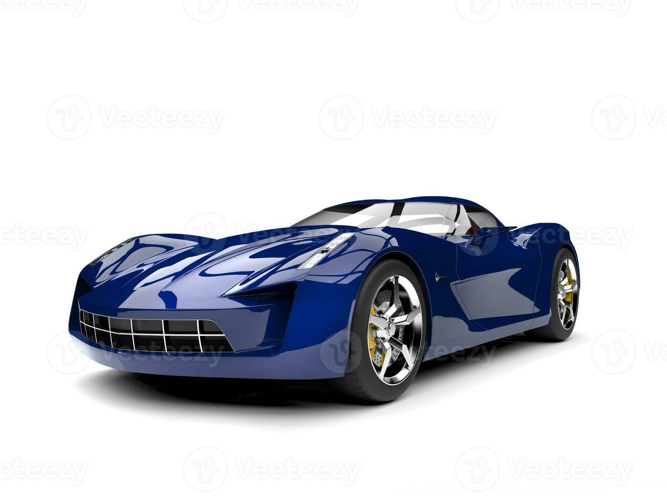 Dark blue modern sports concept car photo