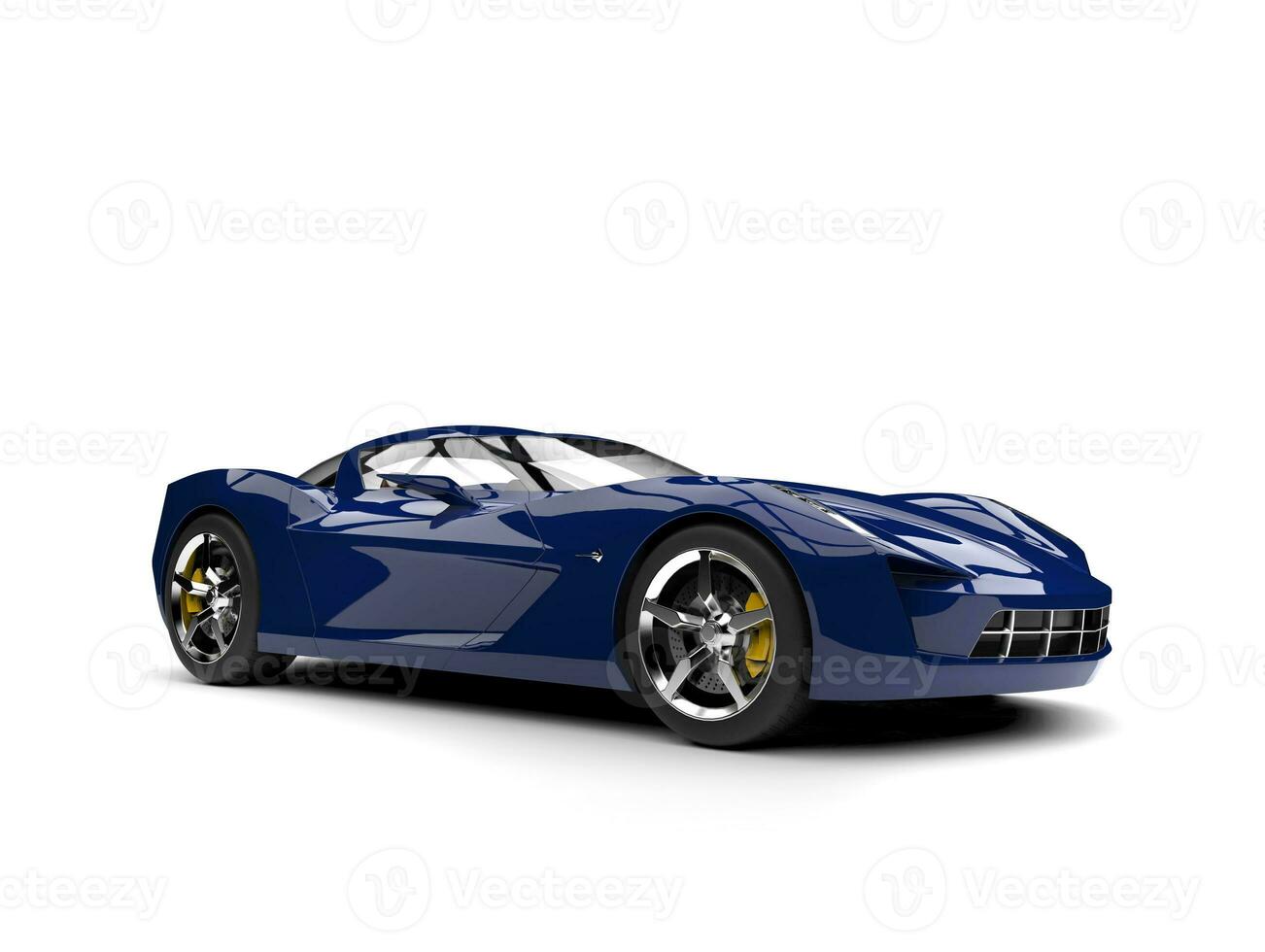 Dark blue modern sports concept car - beauty shot photo