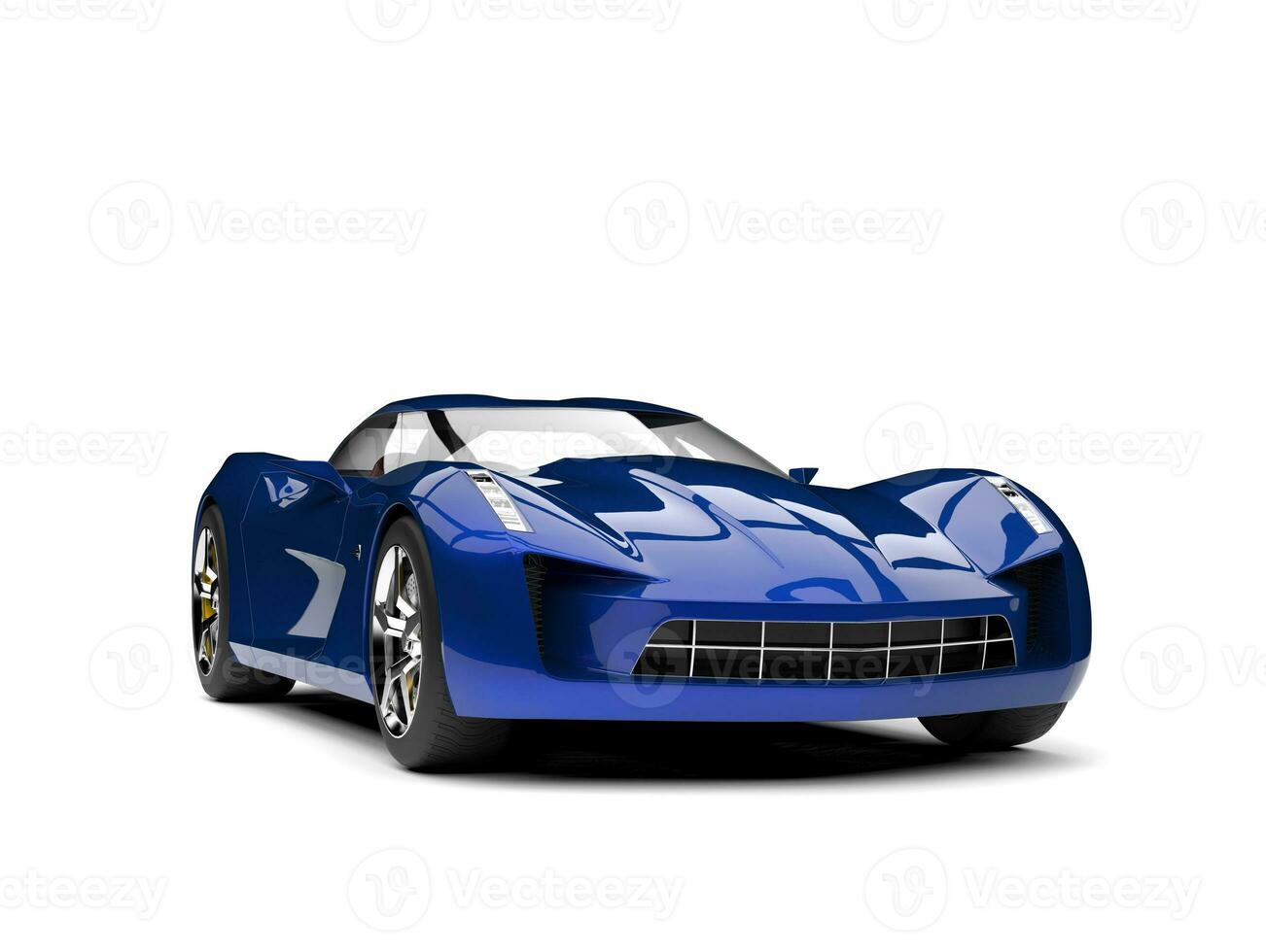 Ocean blue modern super sports concept car photo