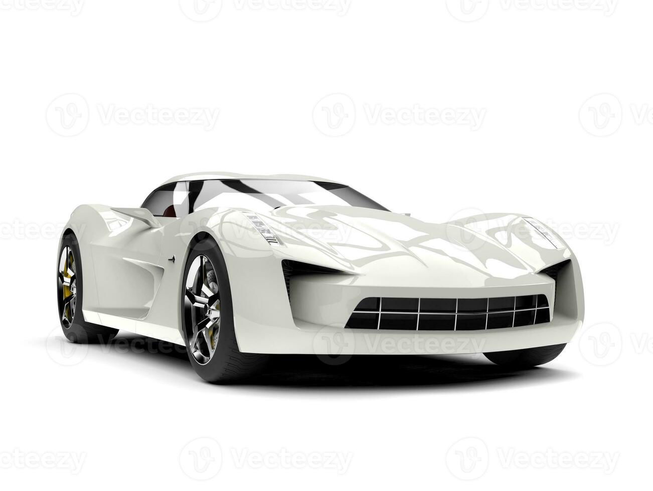 Sublime white super sports concept car photo