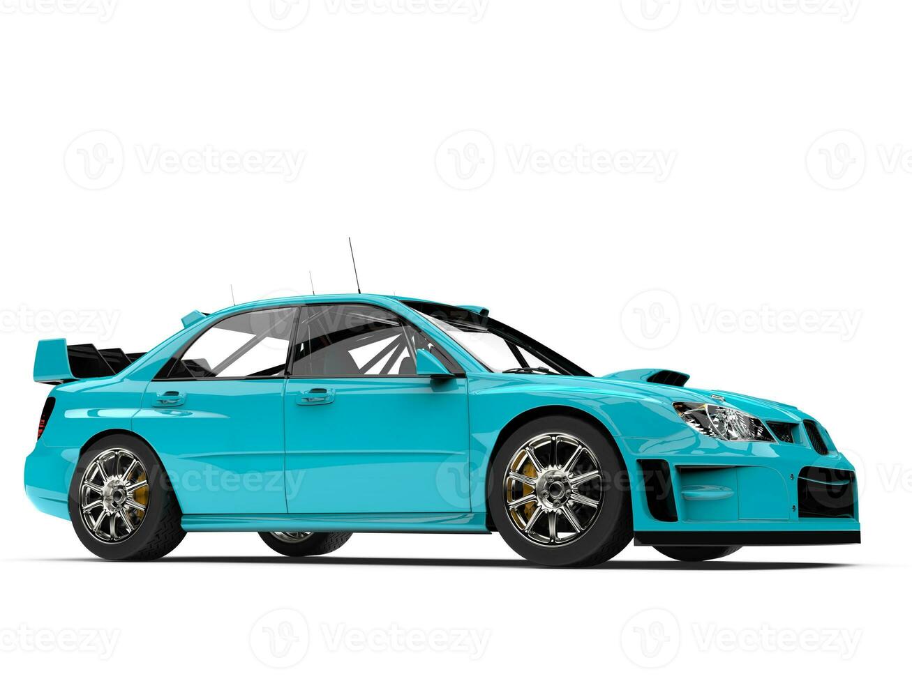 Light turquoise modern GT race car photo