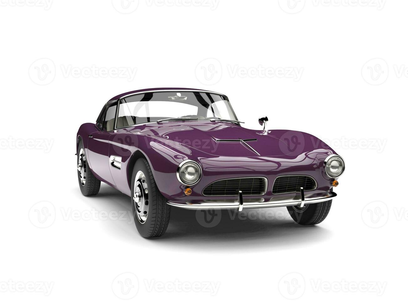 Royal purple vintage sports car photo