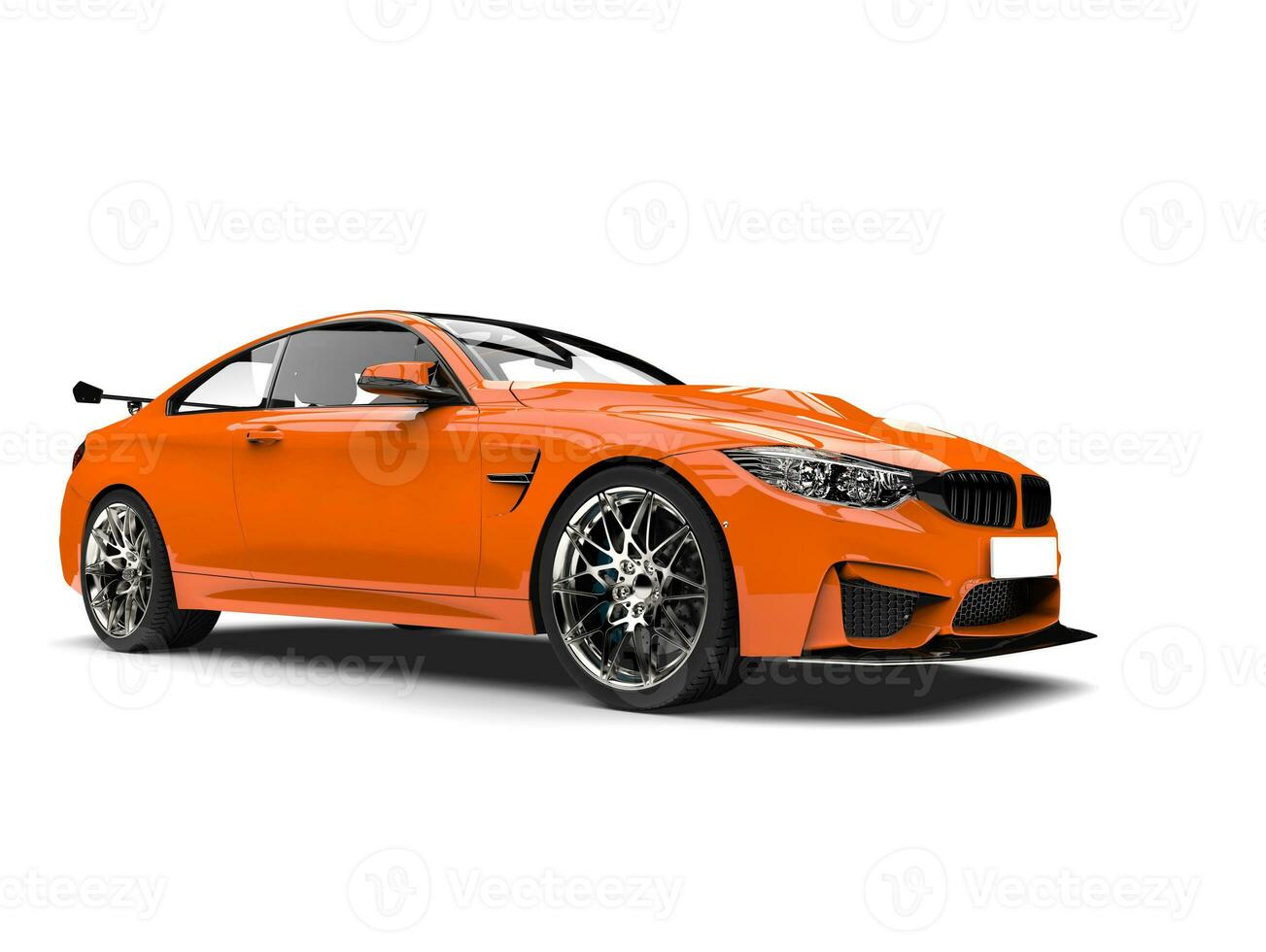 Rich orange modern luxury sports car photo