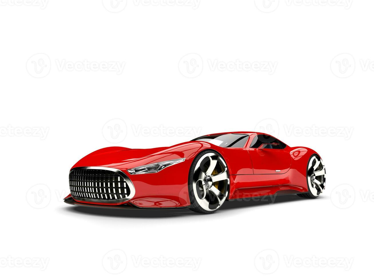 Fire red modern super sports car photo