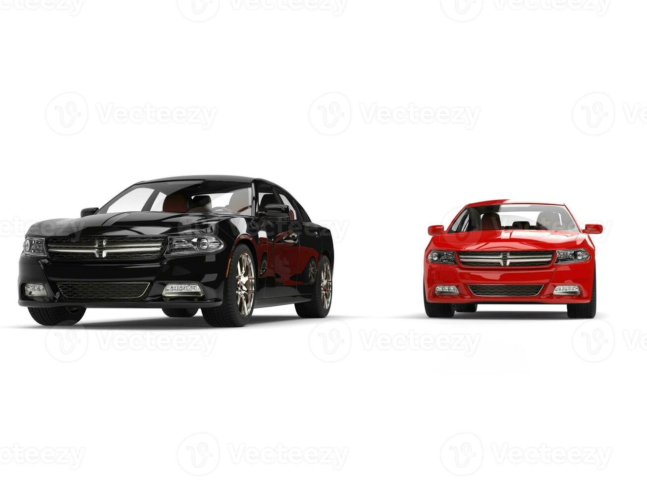 Black and red modern fast cars photo