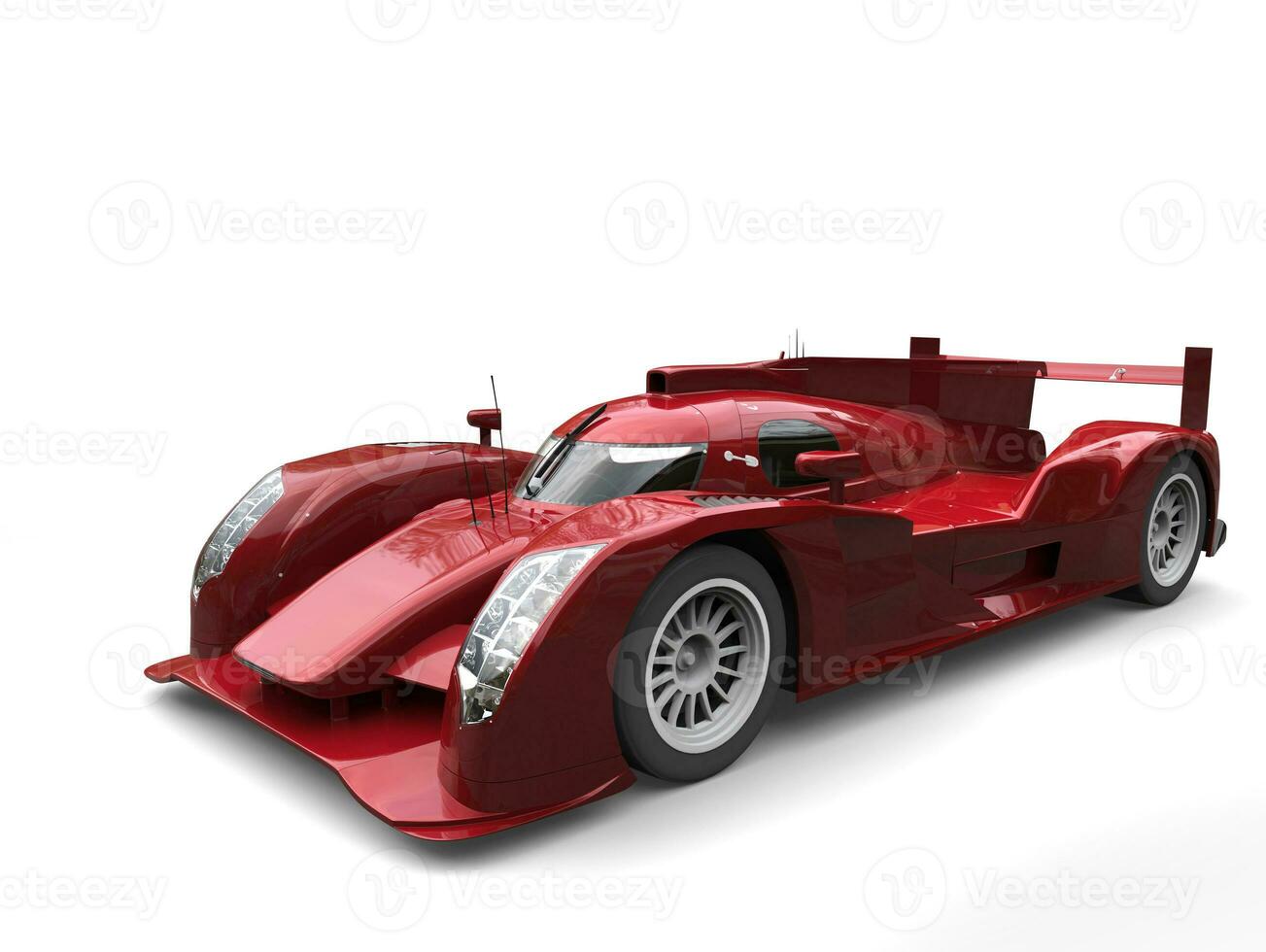 Dark candy red modern super race car photo