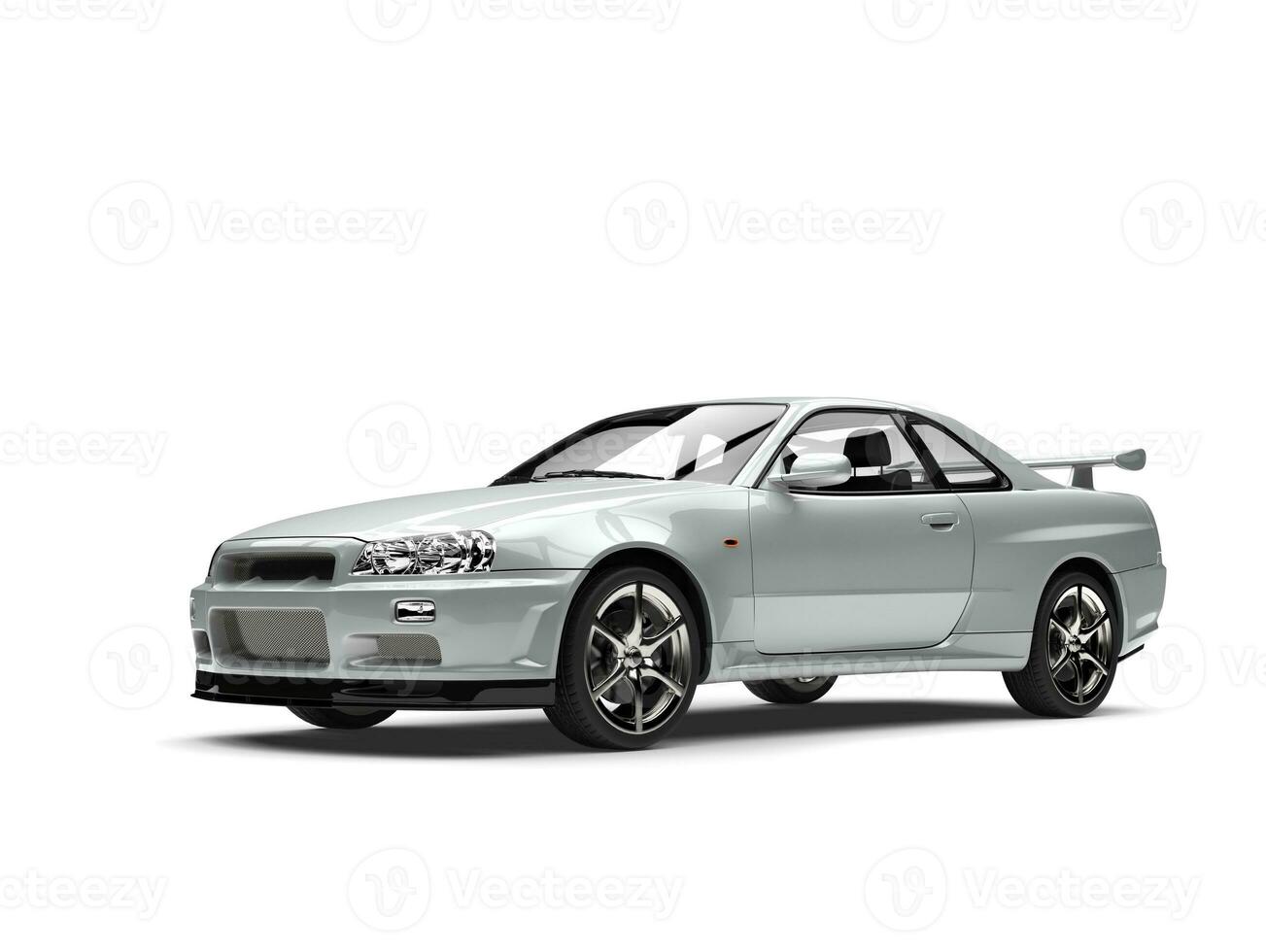 Super silver urban sports car - beauty shot photo