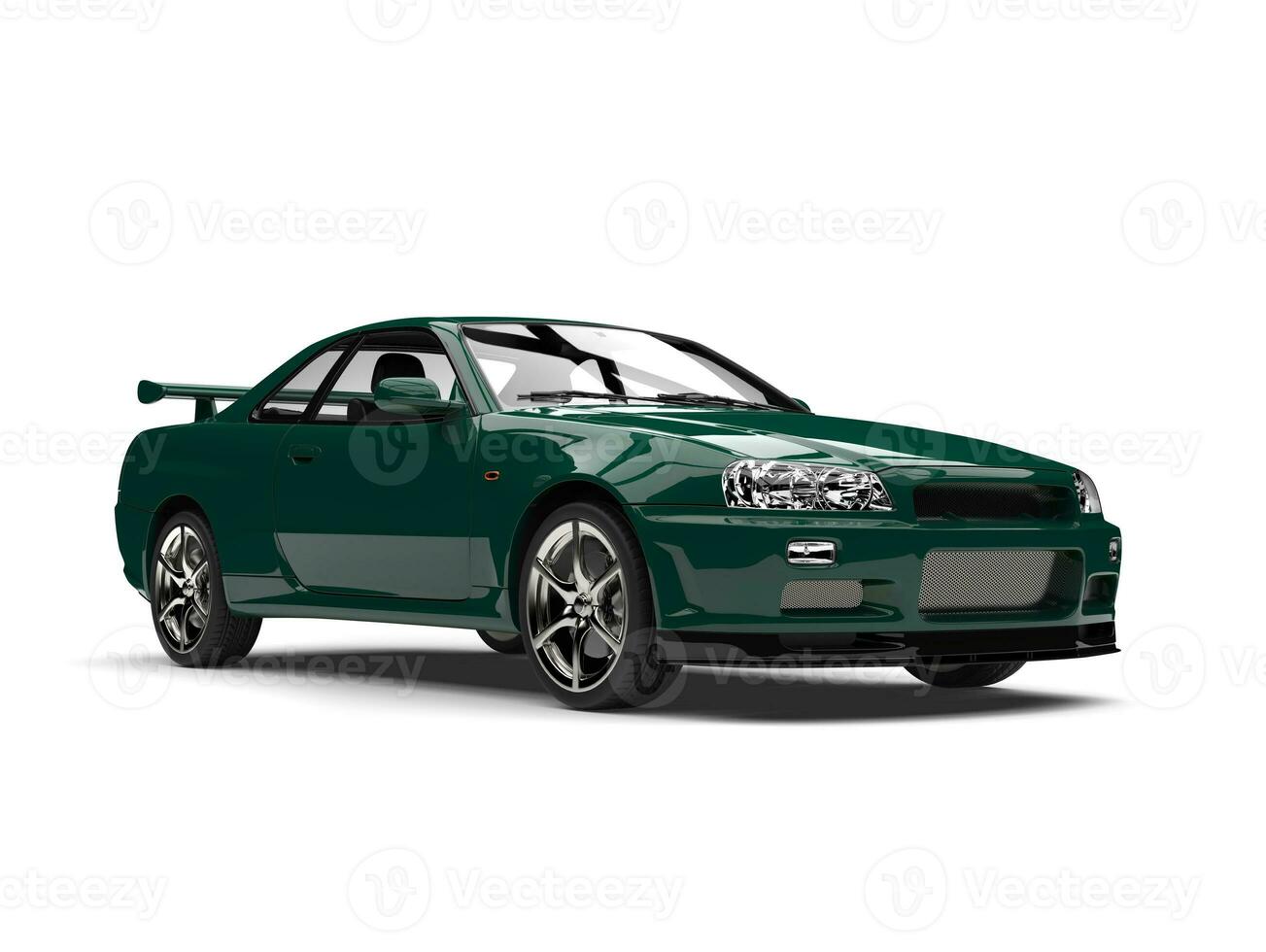Amazon green urban sports car - beauty shot photo