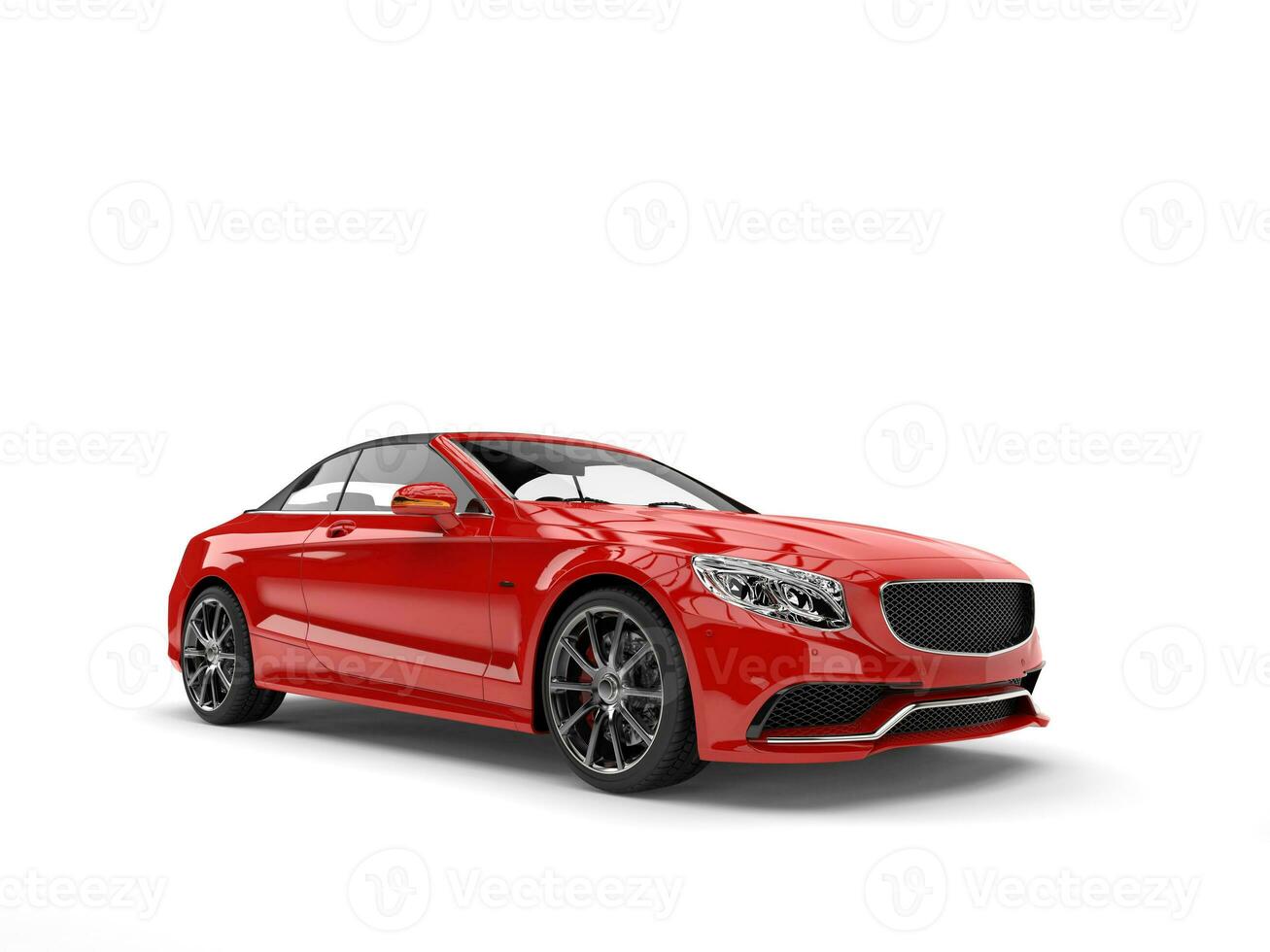 Beautiful red luxury modern convertible car photo
