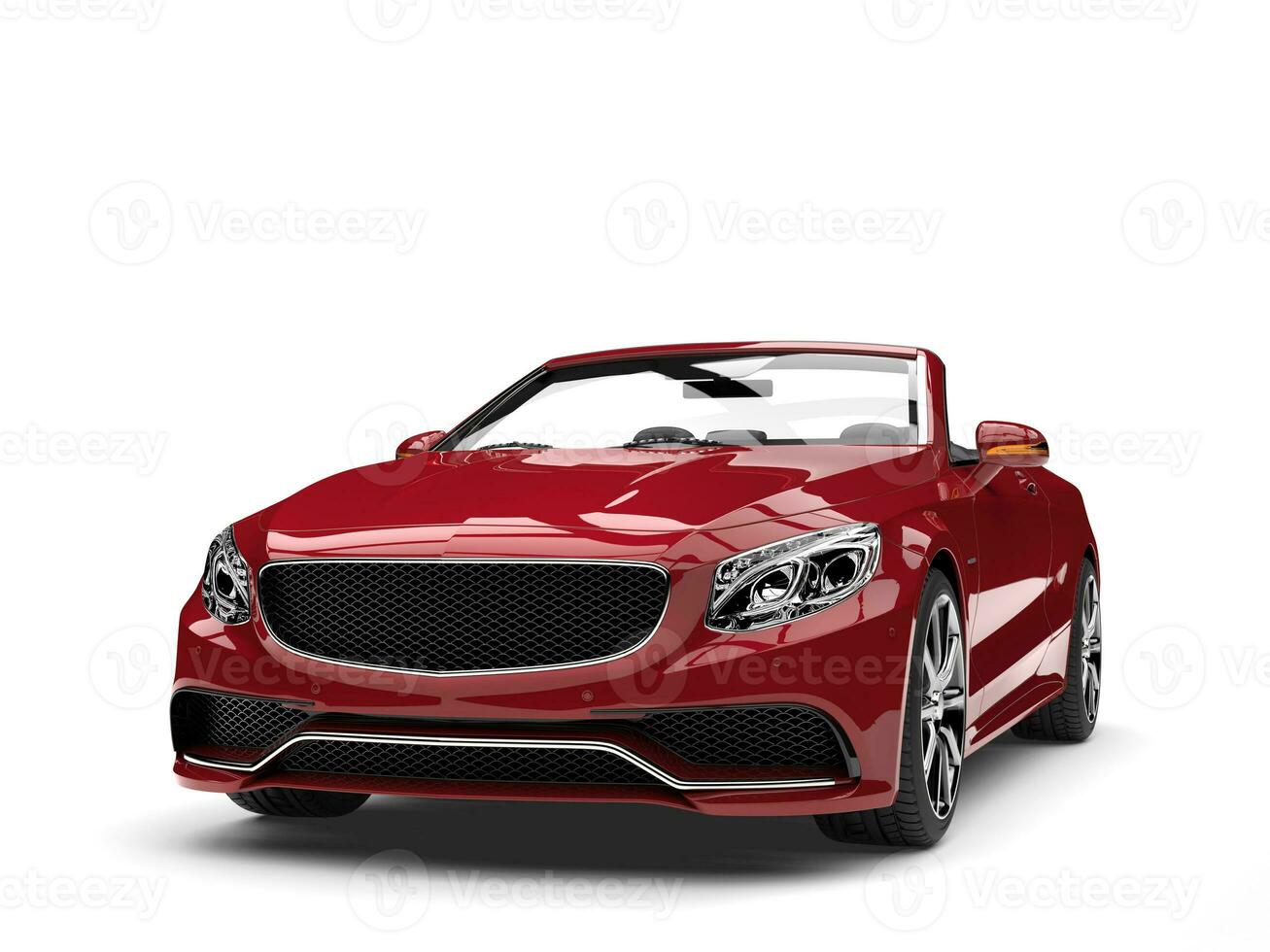 Scarlet dark modern luxury convertible car photo
