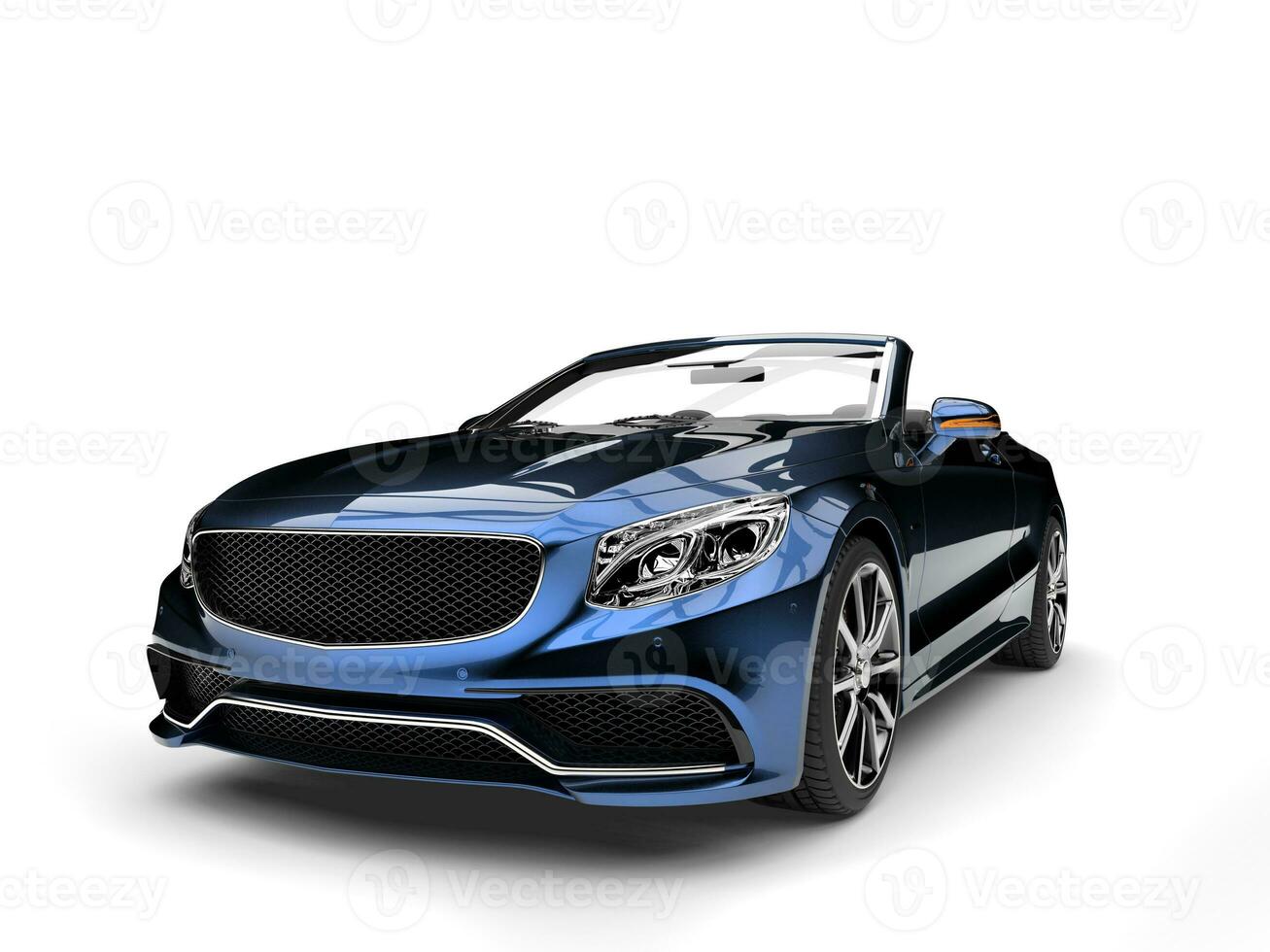 metálico azul moderno lujo convertible coche foto