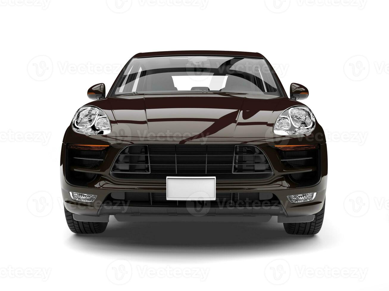 Cool dark brown modern SUV - front view photo