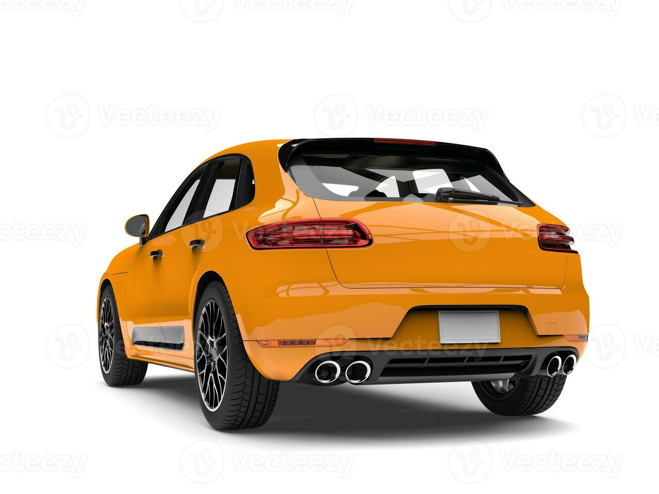 Dark orange modern SUV - back view photo