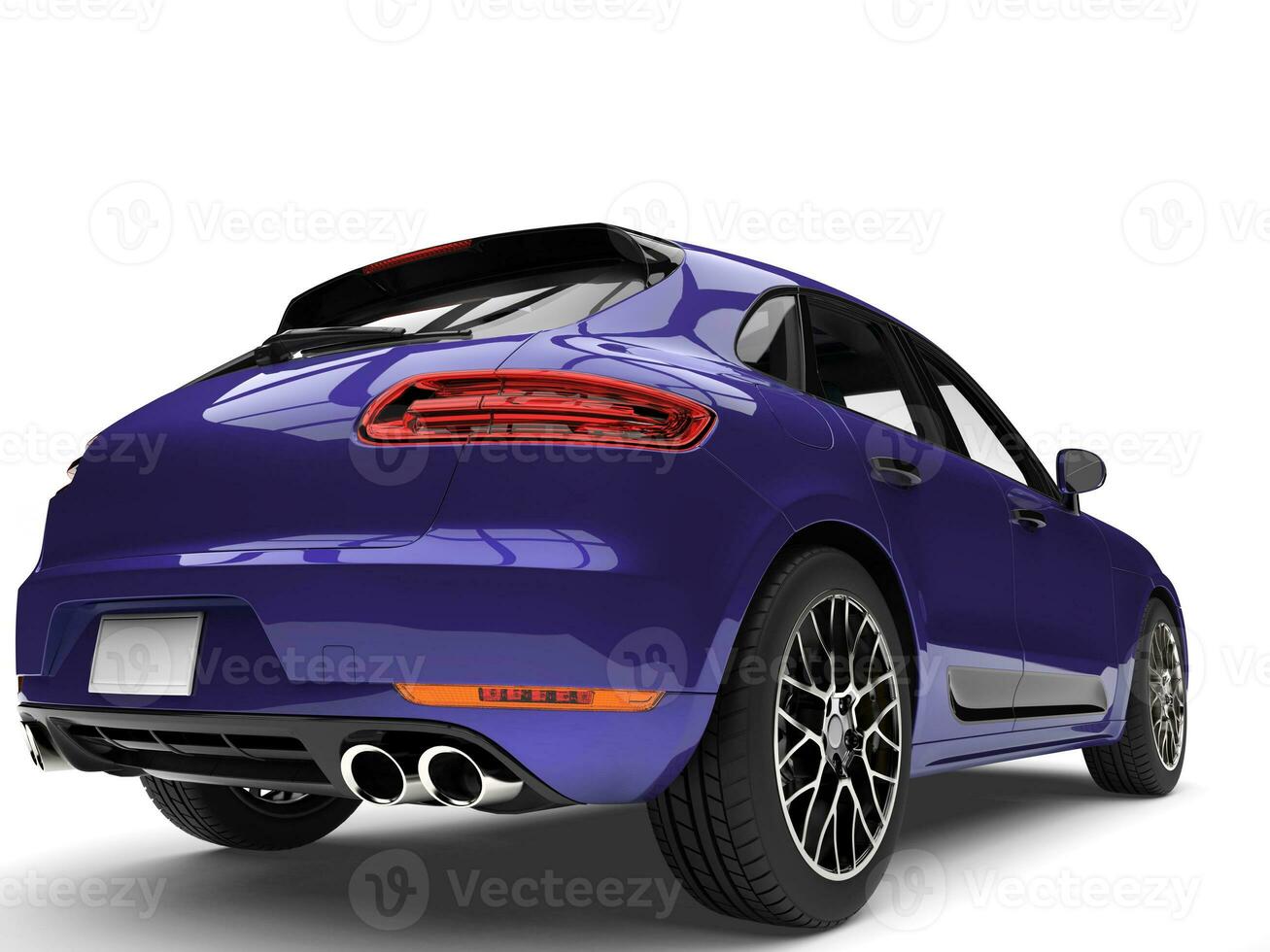 Deep violet modern SUV car - rear shot photo