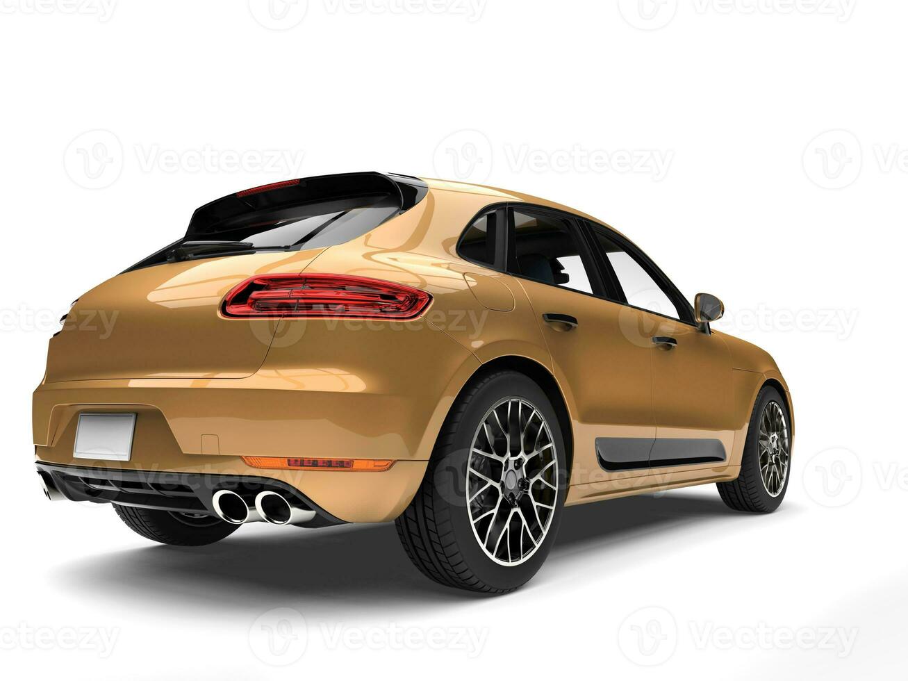 Metallic golden modern SUV - tail view photo