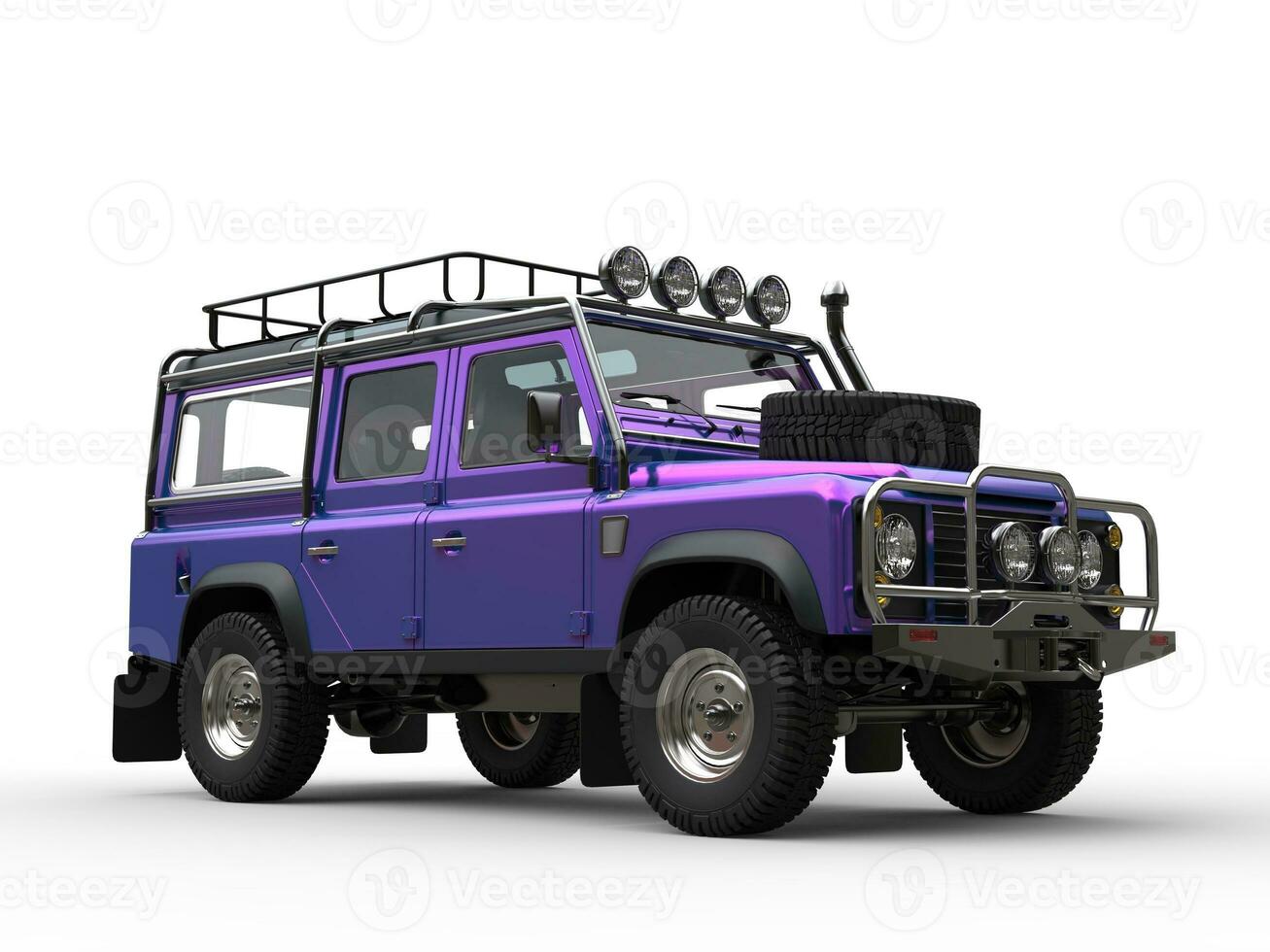 loco púrpura moderno cuatro rueda conducir coche foto