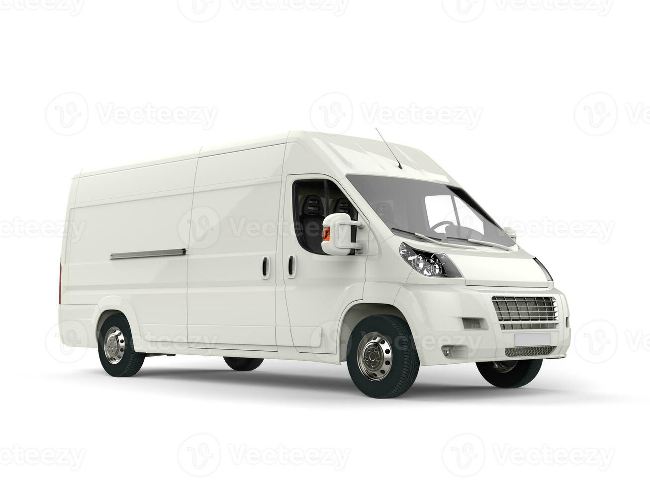 Big white delivery van photo