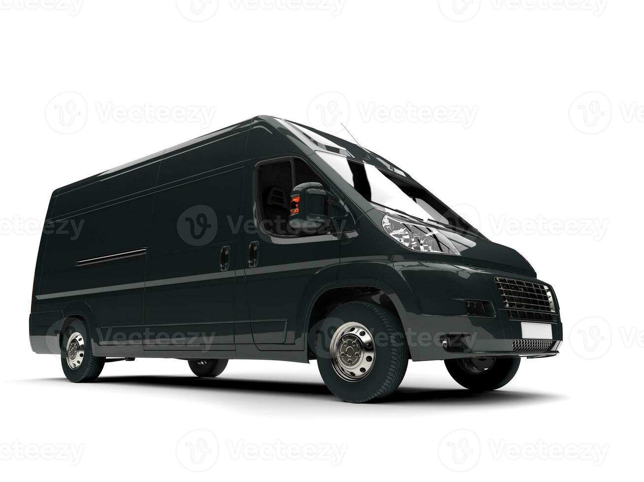 Dark gray delivery van photo