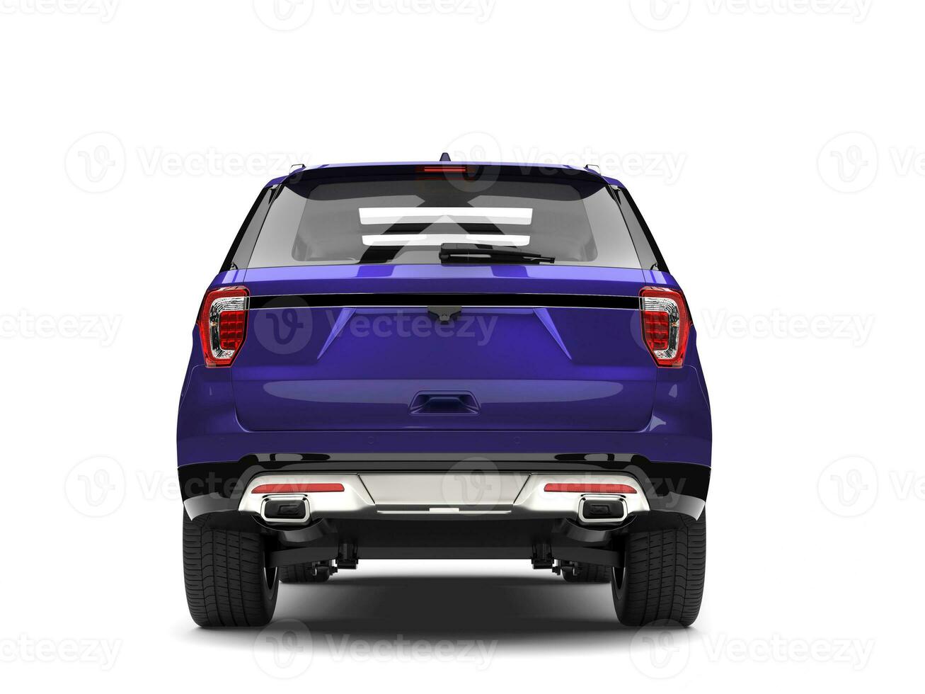 Super purple modern SUV car - back view photo