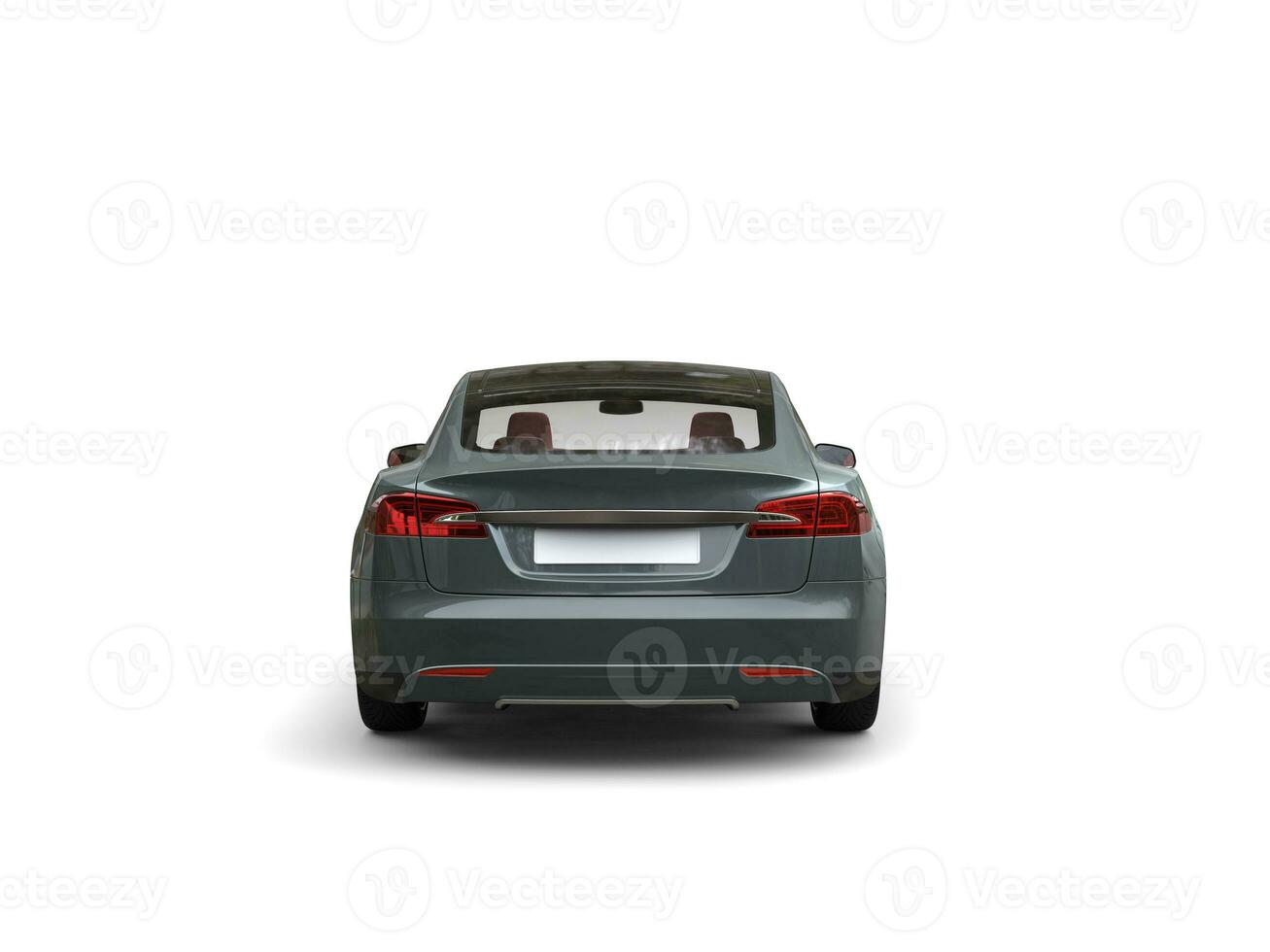 Slate gray modern electric  sports car - back view photo