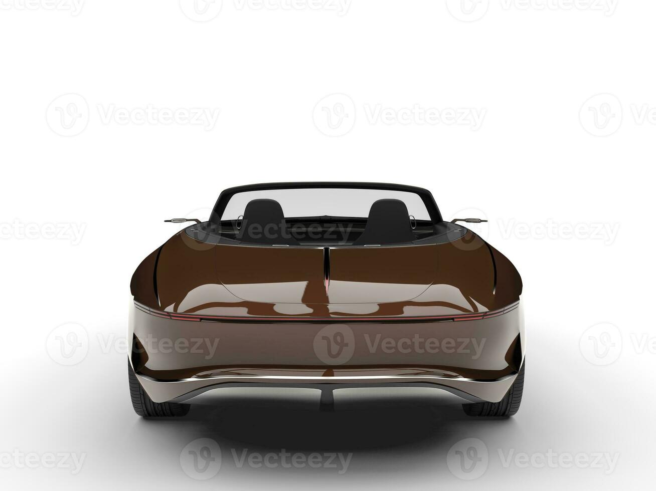 Coffee brown modern cabriolet concept car - back view photo