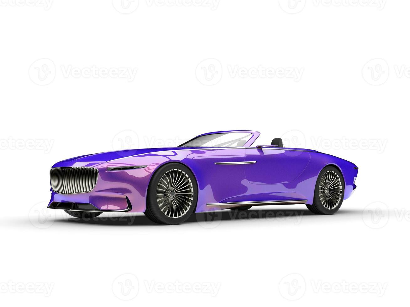 Metallic purple modern convertible concept car - beauty shot photo