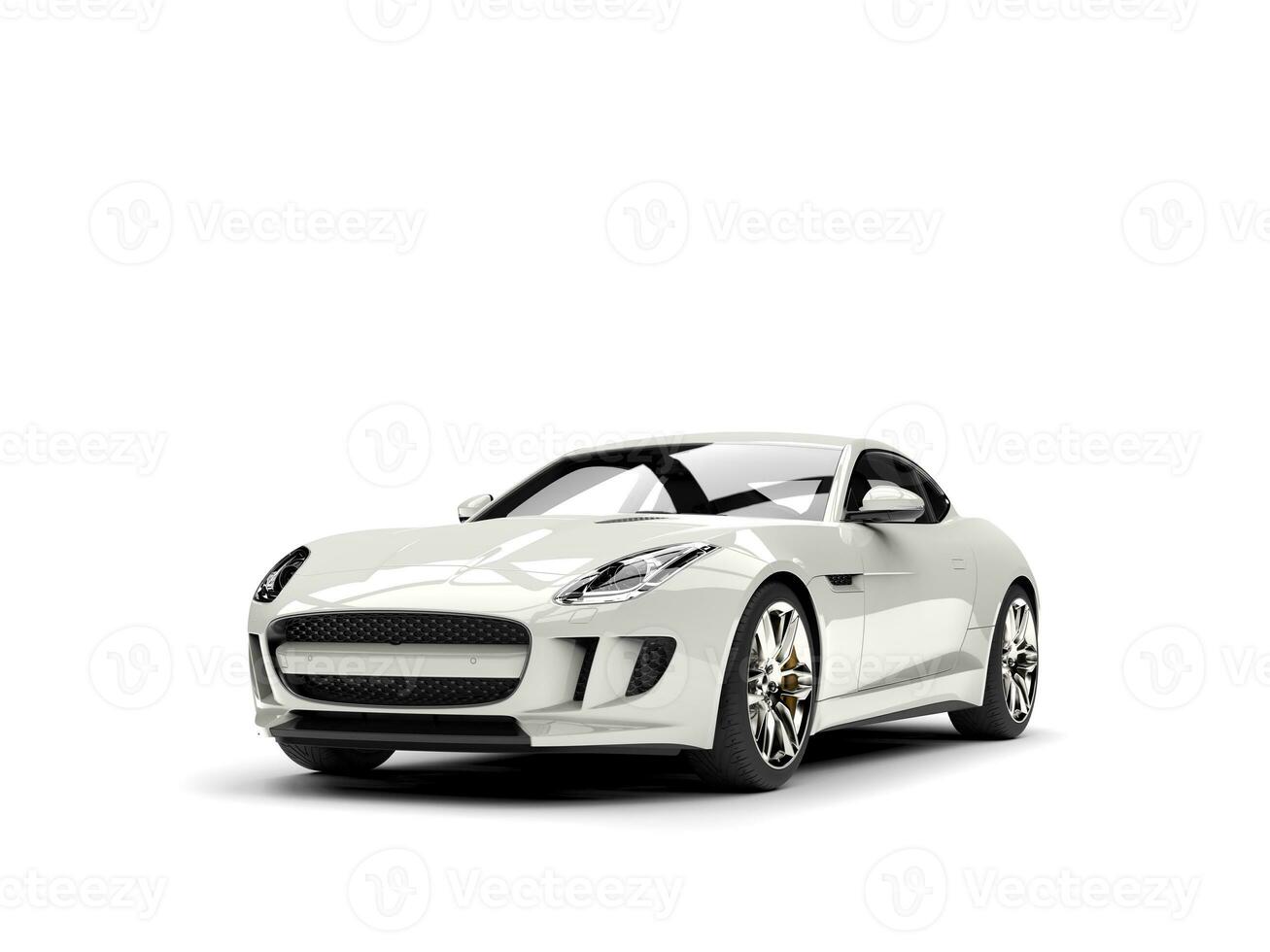 Modern white concept sports car photo