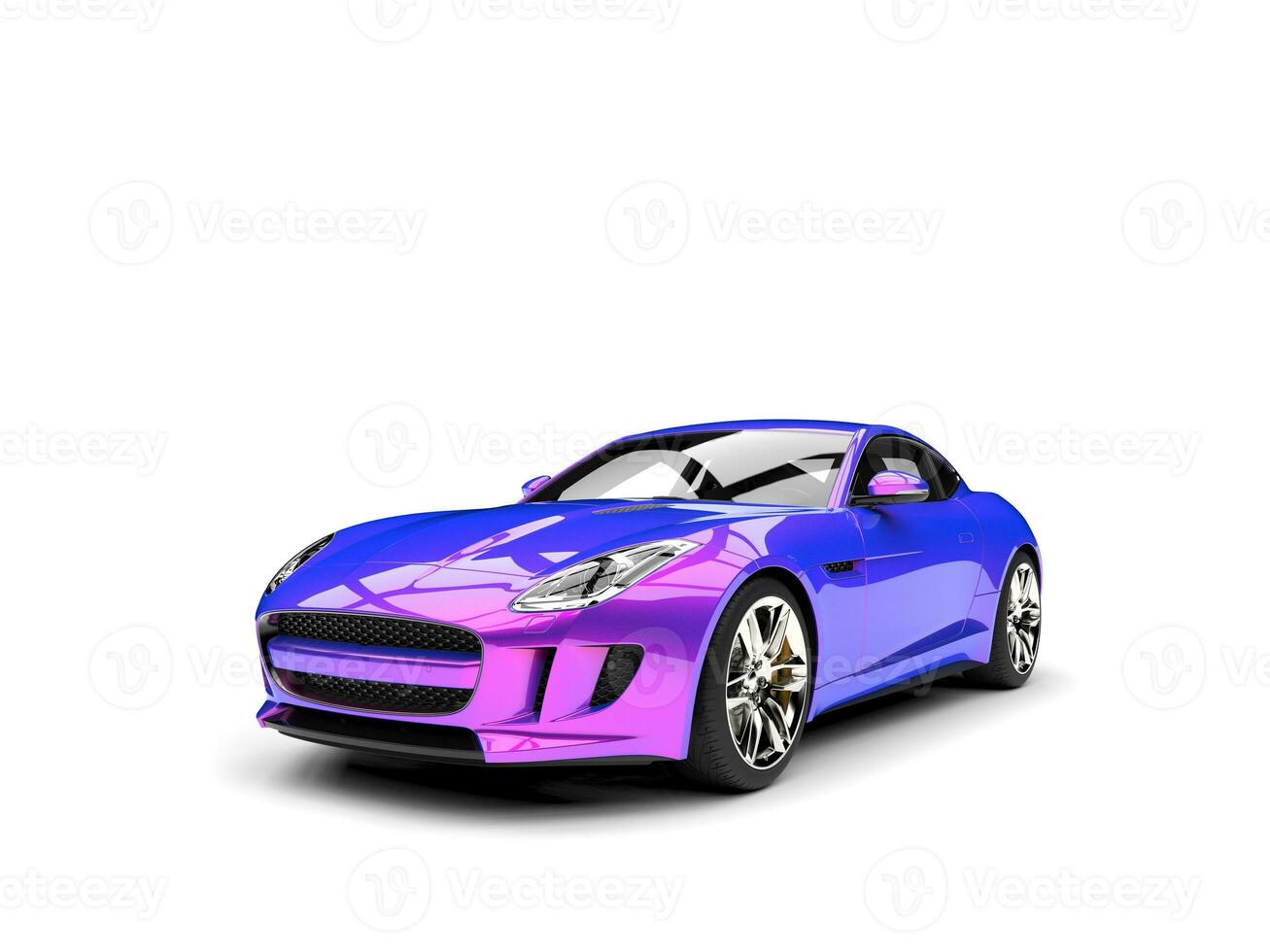 Two tone purple modern sports concept car photo