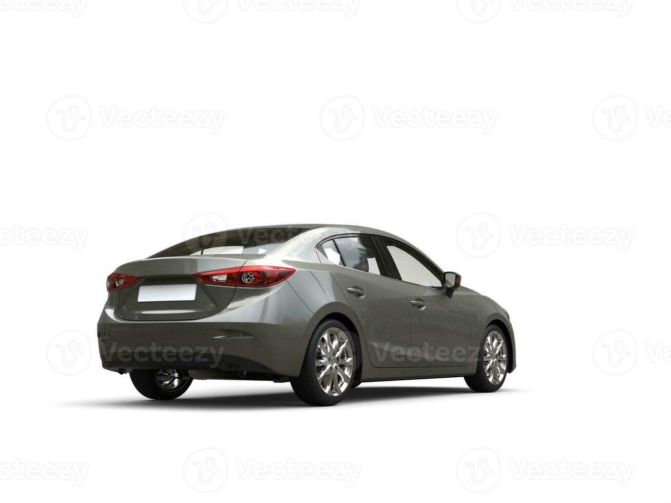 Metallic gray modern business car - tail view photo