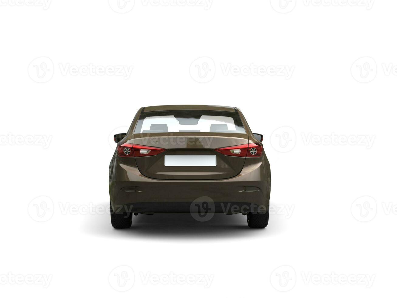 Metallic brown modern business car - back view photo