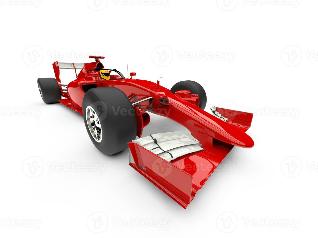 Red super fast sports racing car - front closeup shot photo