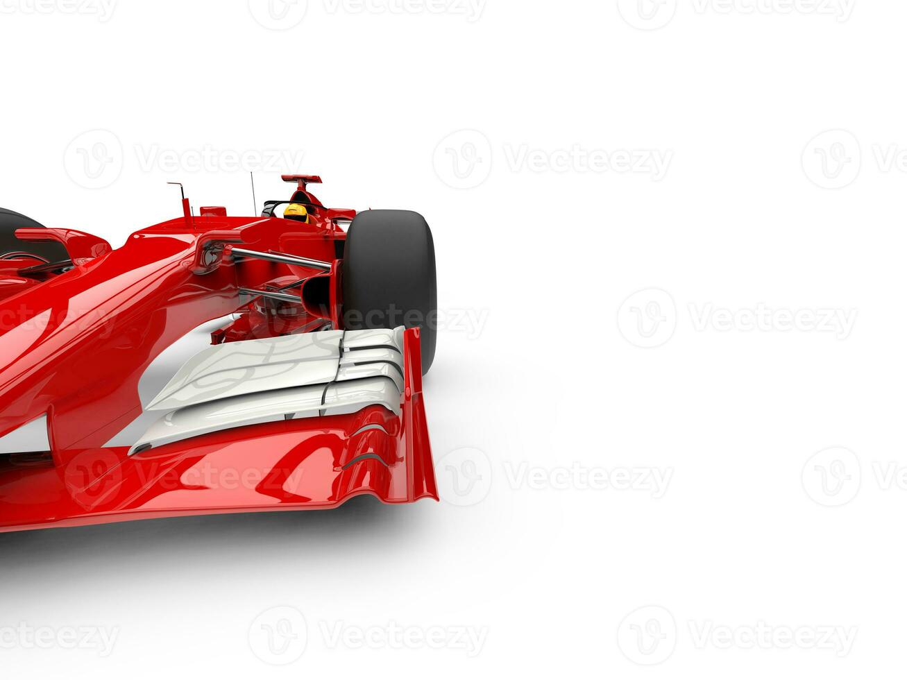 Red super fast sports racing car - extreme closuep shot photo