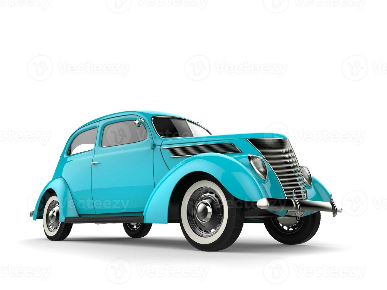 brillante pastel azul antiguo Clásico coche - bajo ángulo Disparo foto