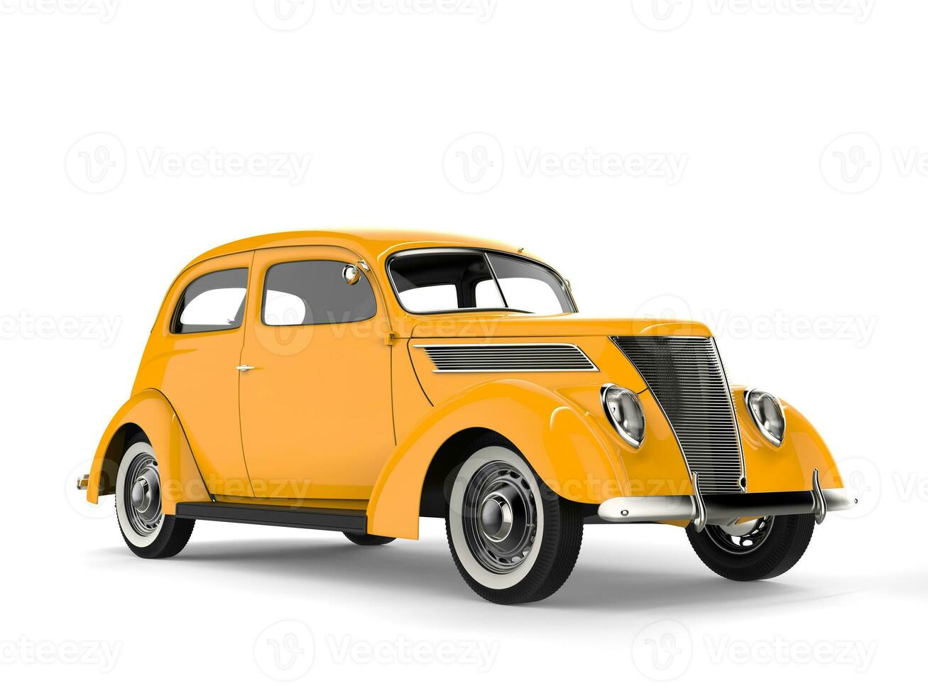 amarillo Clásico coche - belleza Disparo foto