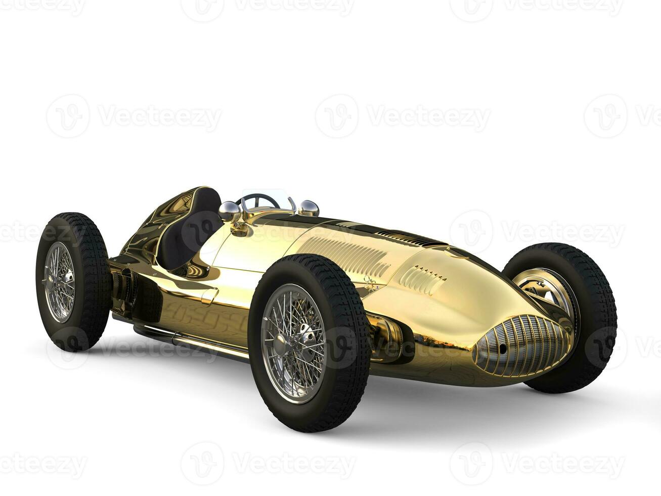 Golden vintage race sports car photo