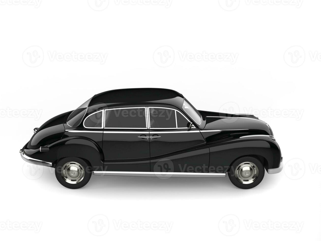 Vintage luxury car restored to mint conditon - top side view photo