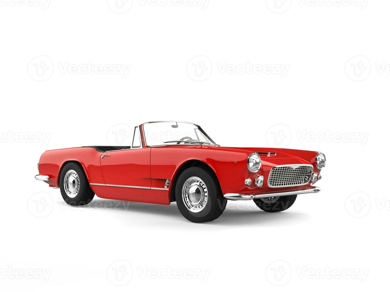 Cool red vintage convertible car - beauty shot photo