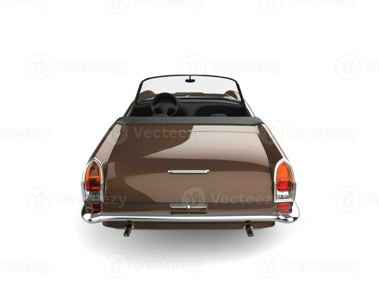 Warm brown vintage cabriolet convertible car - back view photo
