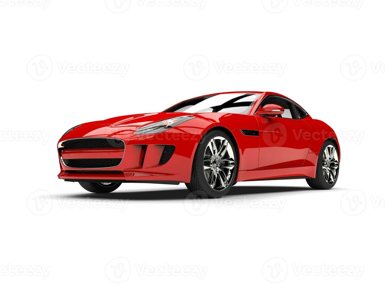 Bright red fast luxury sports car photo