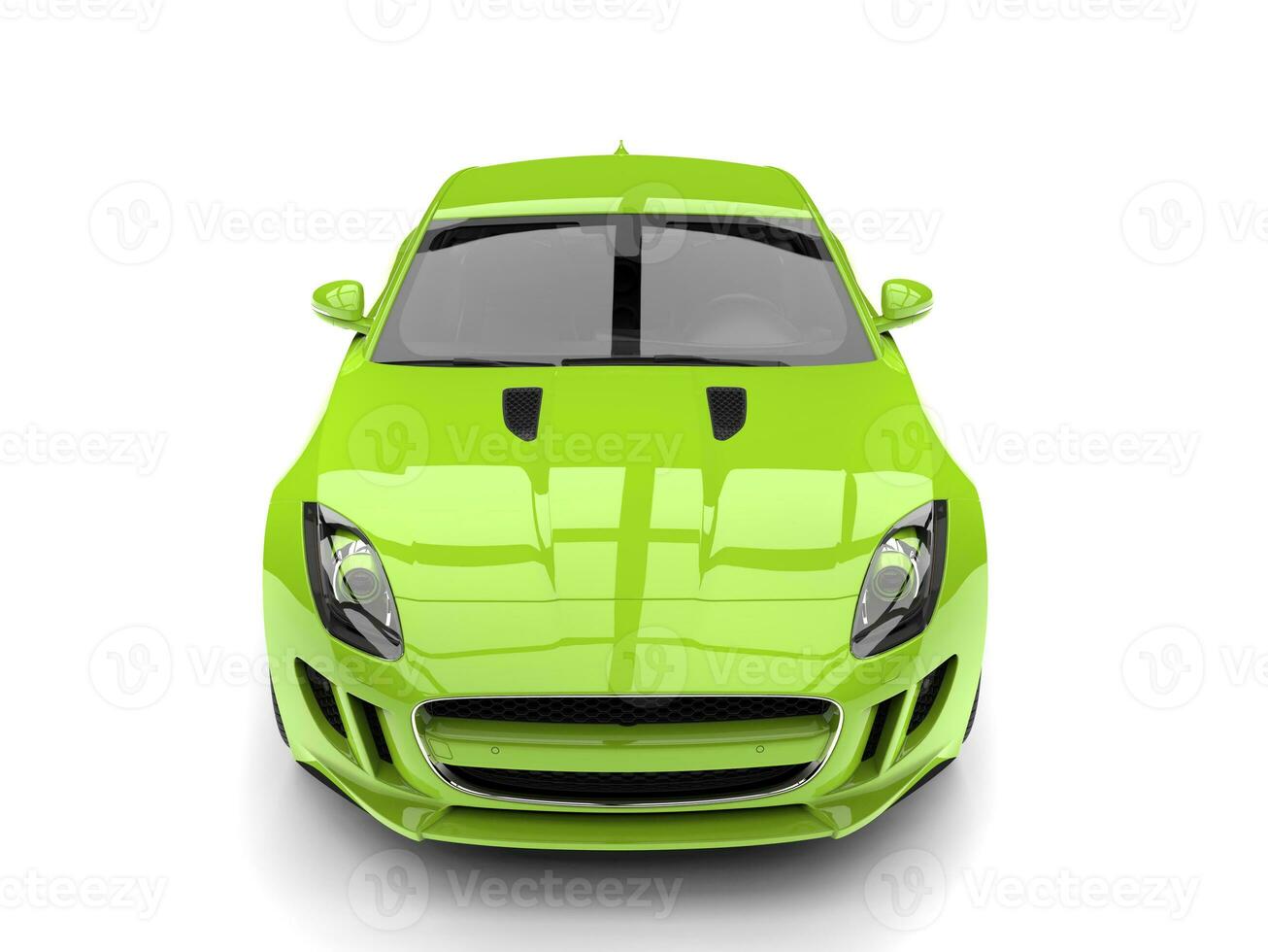 Modern luxury sports car - fresh green color photo