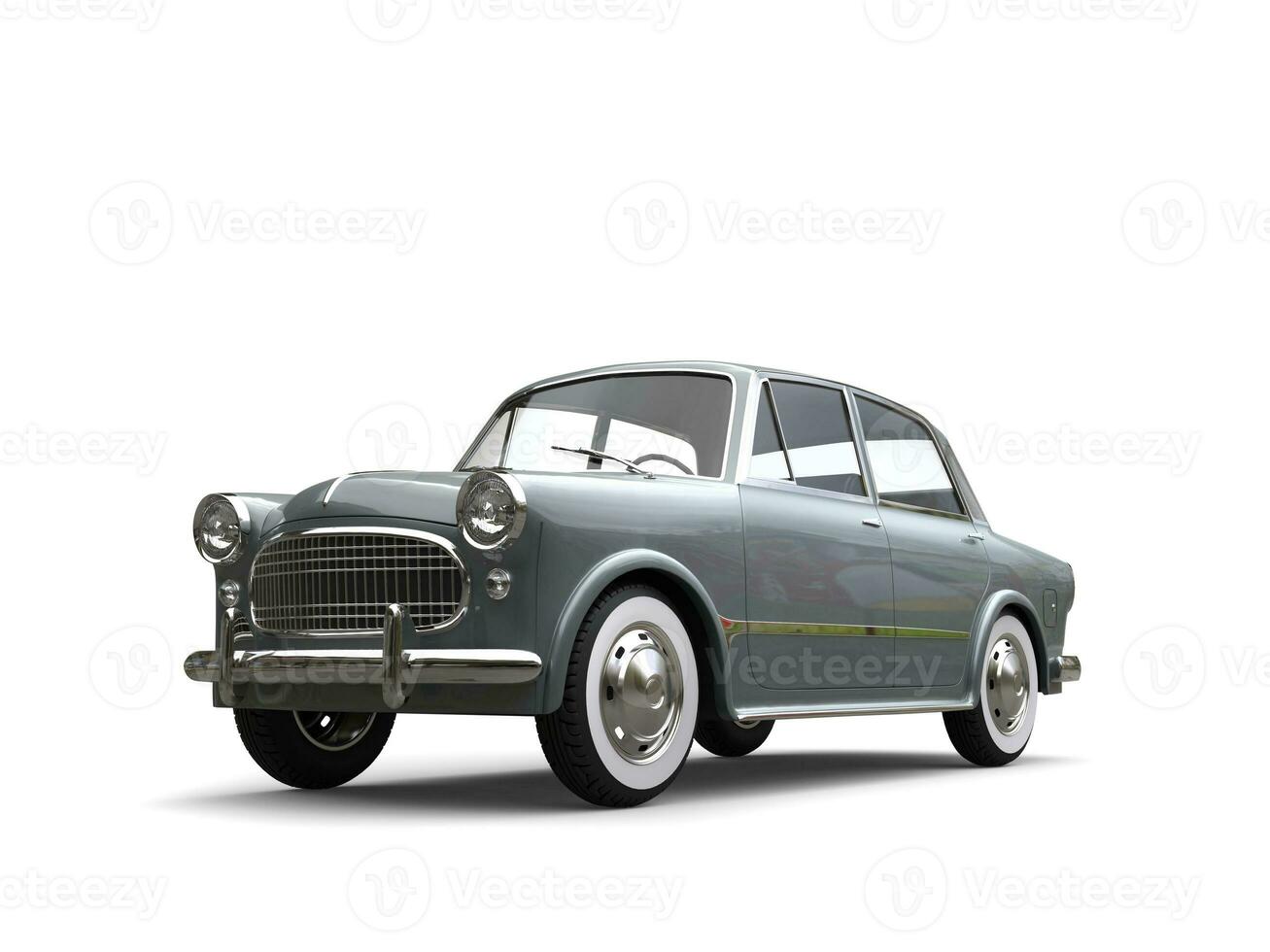 Slate gray small compact vintage car photo