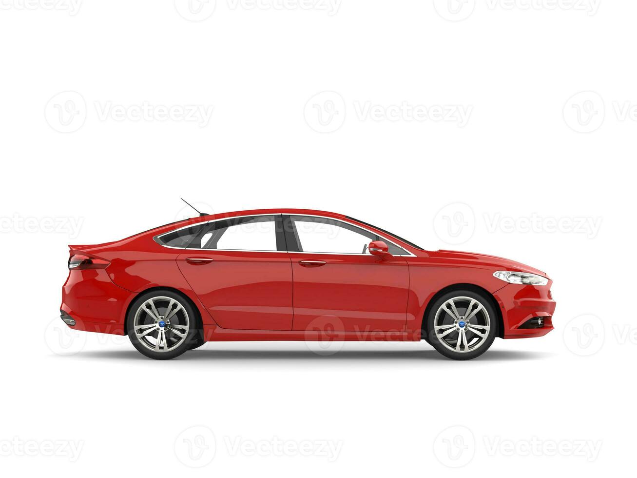 Red Ford Mondeo 2015 - 2018 - side view photo