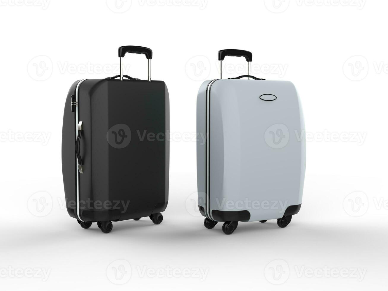 Black and white suitcases - side to side photo