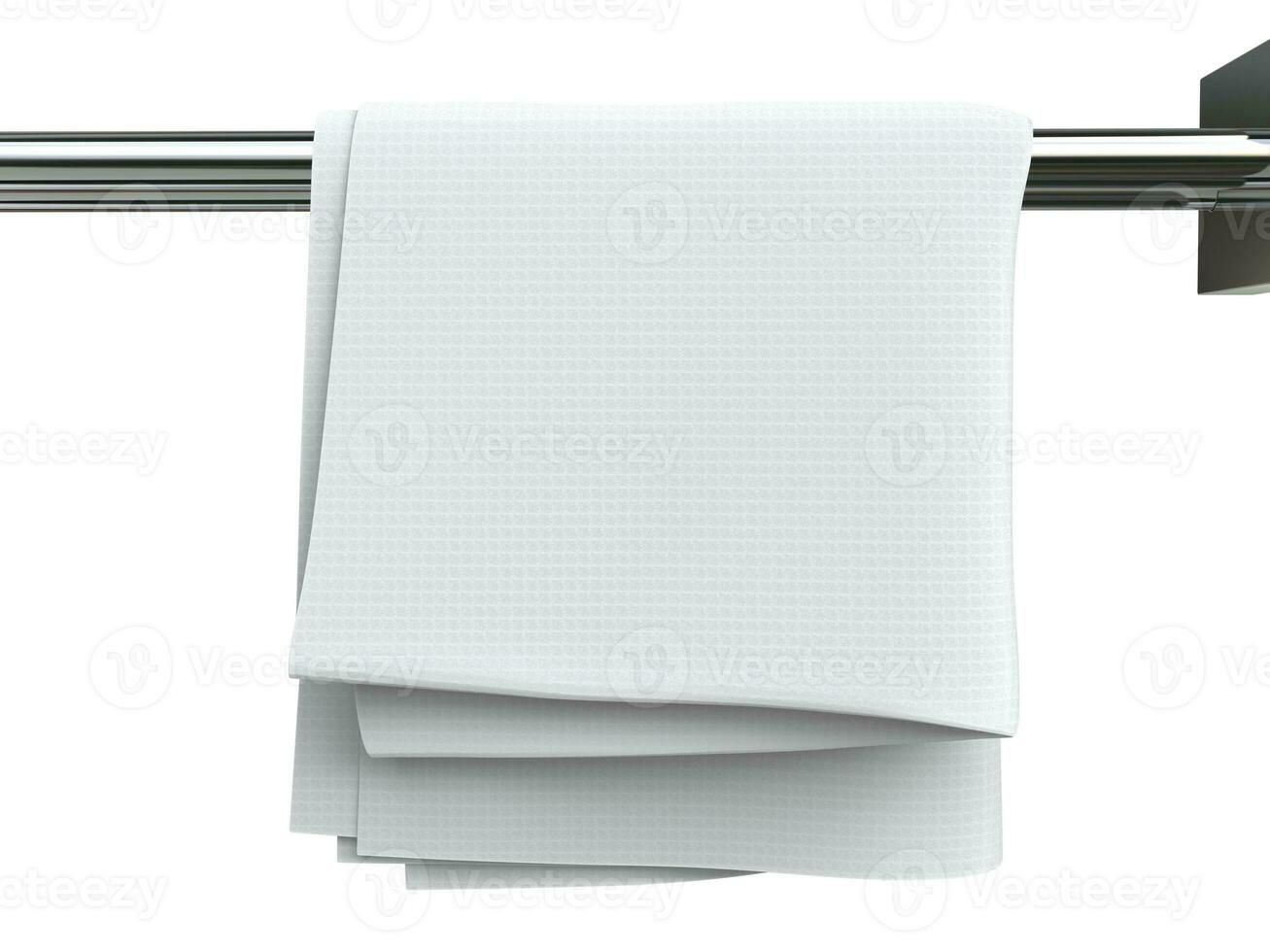 White cotton clean cloth hanging on a cloth rack photo