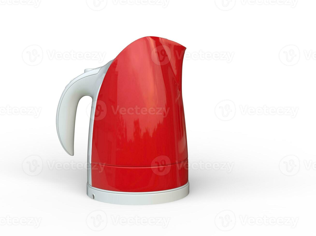 Red Kettle with white hand grip photo