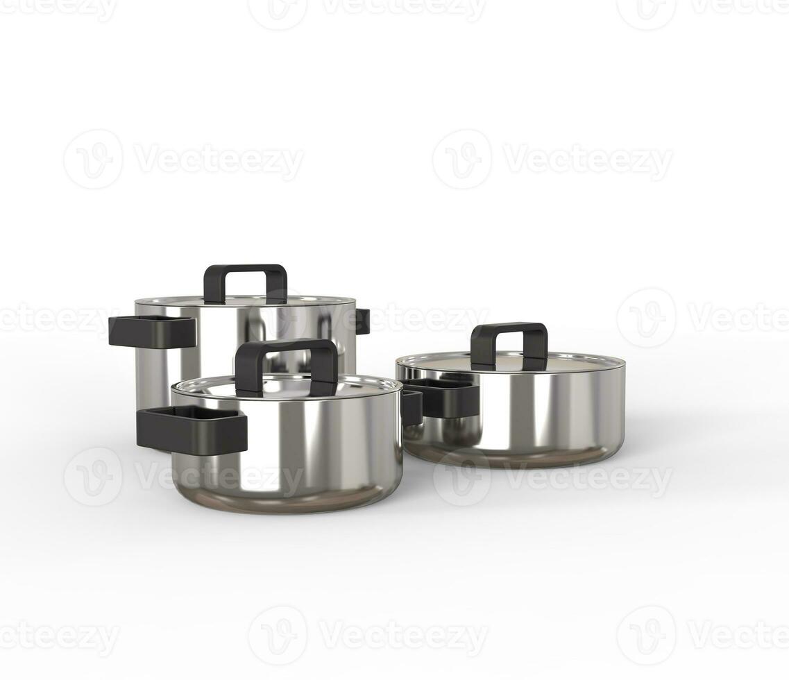 Modern pots and pans photo