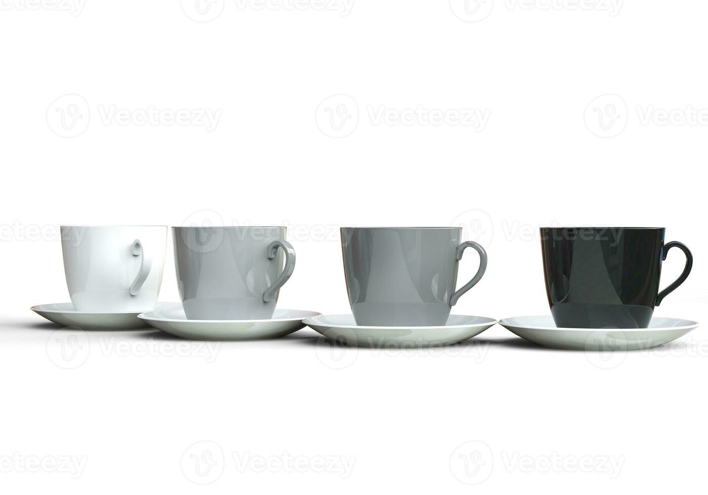 Stylish Monochrome Coffee Cups photo