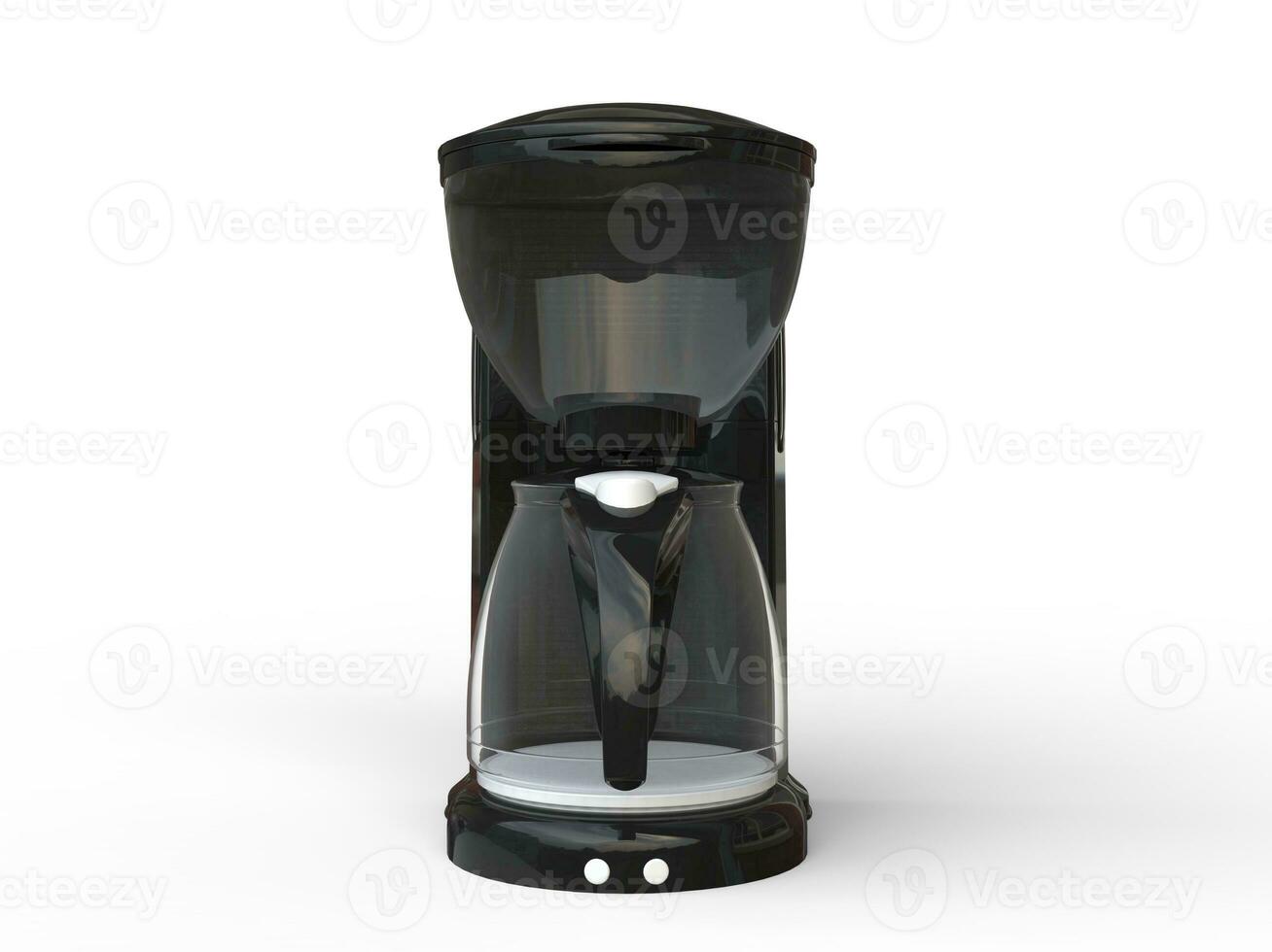 Modern black coffee maker- front view photo