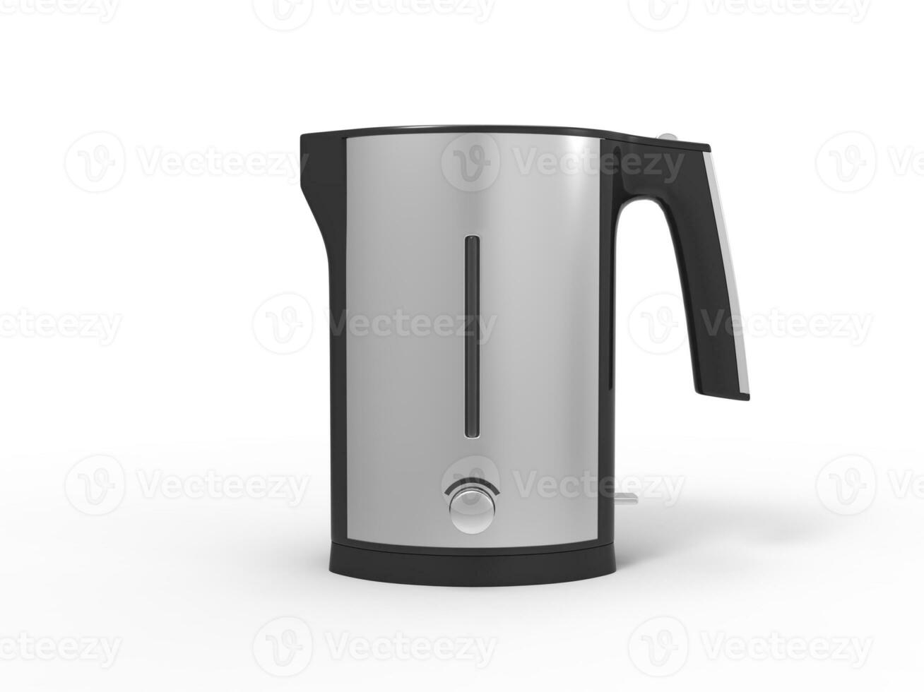 Modern chrome kettle- side view photo