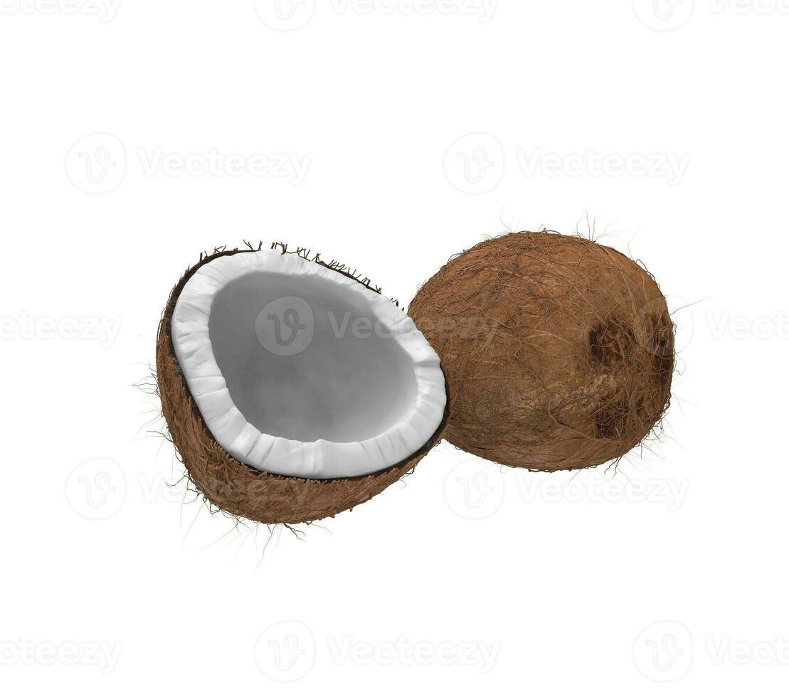 Coconuts  - isolated on white background photo